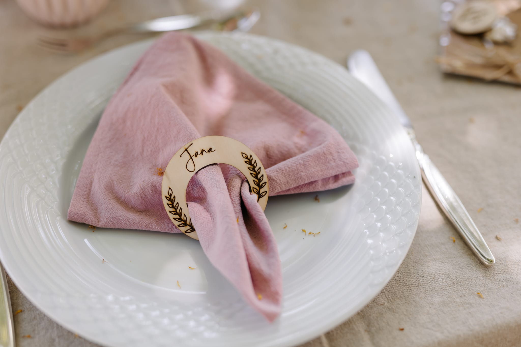 Serviettenring Namensschild